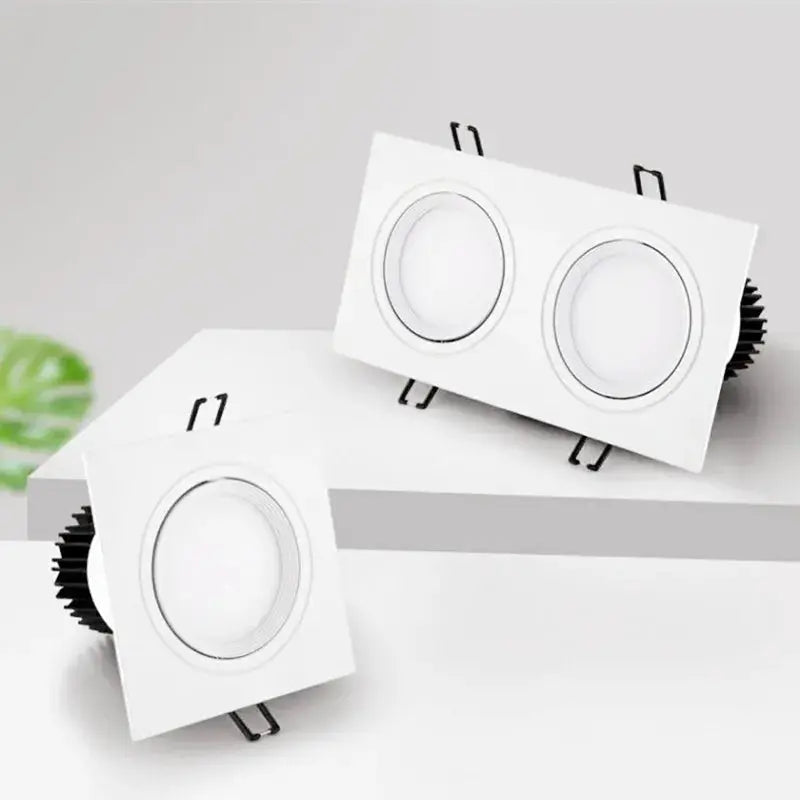 Recessed Double LED Dimmable Downlight COB 7w 12w 15W 30W Spot Decoration Room Ceiling Lamp AC 220V LED Panel Lights Hotel Room Lighting Depot