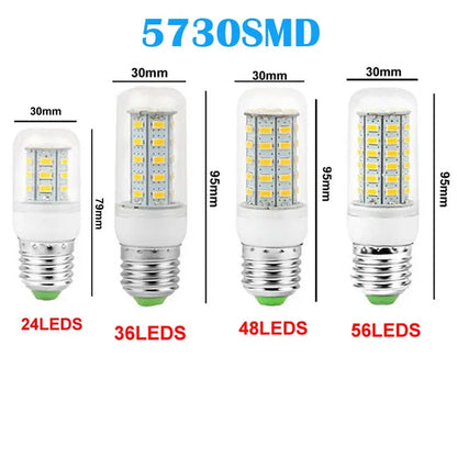 LED Bulb SMD5730 E27 E26 E14 LEDs Lamp Bombillas Lampara  220V 110V Spotlight Corn LED Lights for home living room light Lighting Depot