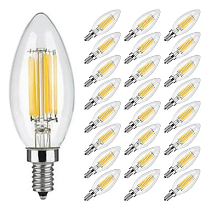 C35 6W Dimmable Led Bulb E12 E14 Filament Candle Light Bulb 2700k 6000k Cold Warm White Edison Retro Candelabra Antique Led Lamp The Lighting Depot