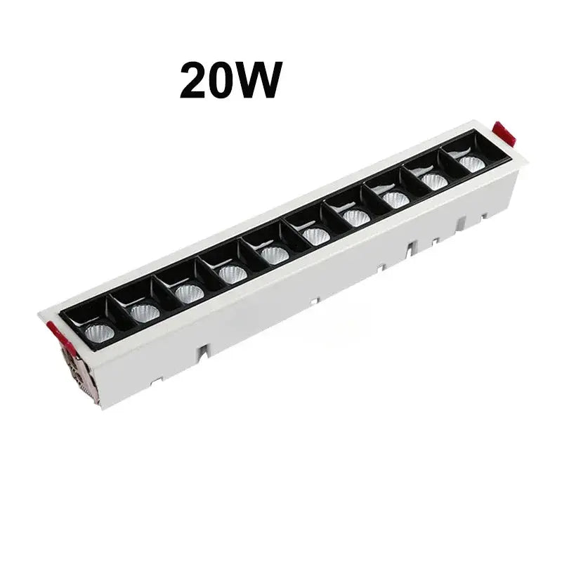 new LED line Downlight Recessed Rectangle Grille Ceiling Lamp 10W 20W 30W AC85~265V LED Spot Light For Home Shop Decor Living The Lighting Depot