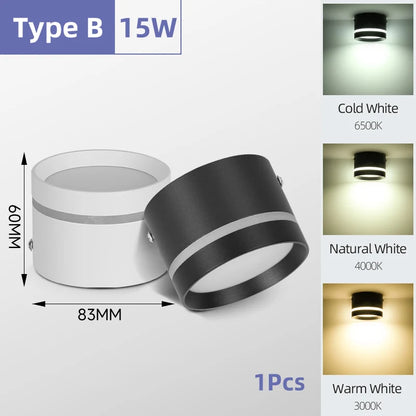 Led Downlight Spotlight Ceiling Lamp 220V 5W 10W15W Surface Mounted Led Down Lamp Ceiling Light for Living Room Lighting Kitchen Lighting Depot