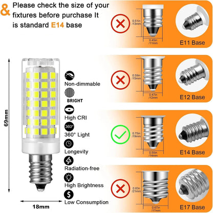 18W 15W 12W 9W 7W  E14 LED Bulb Lamp 220V-240V Mini Corn Bulb Light 2835SMD 360 Beam Angle Replace Halogen Chandelier Lights Lighting Depot