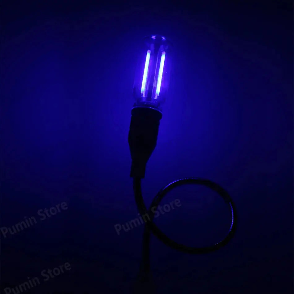 LED Night Light A set of Light Bulbs USB Bendable Night Light USB Metal Hose And Night Light Bulb Purple Pink Blue Green Lighting Depot