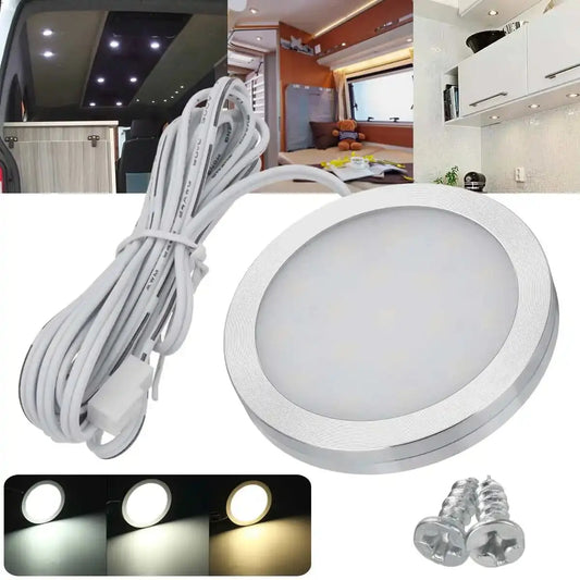1Pcs 12V 2.5W 230LM LED Downlight Recessed Ceiling Light Spot Light For Home Caravan Camper Van Motorhome Lighting Depot