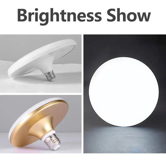 LED Light Bulb 220V UFO Light Lamp Round Super Bright Power Led Lamps White Lights Spotlight Home Bulb E27 Kitchen Bedroom Top Lighting Depot