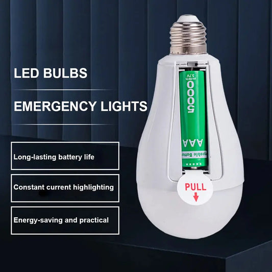 LED Bulb Light Smart Charging Chip Power Failure Emergency Home 18650 Battery Flicker-Free with Hook Detachable Emergency Bulb Lighting Depot