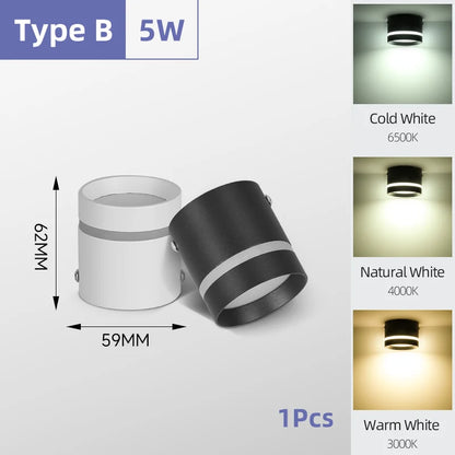 Led Downlight Spotlight Ceiling Lamp 220V 5W 10W15W Surface Mounted Led Down Lamp Ceiling Light for Living Room Lighting Kitchen Lighting Depot