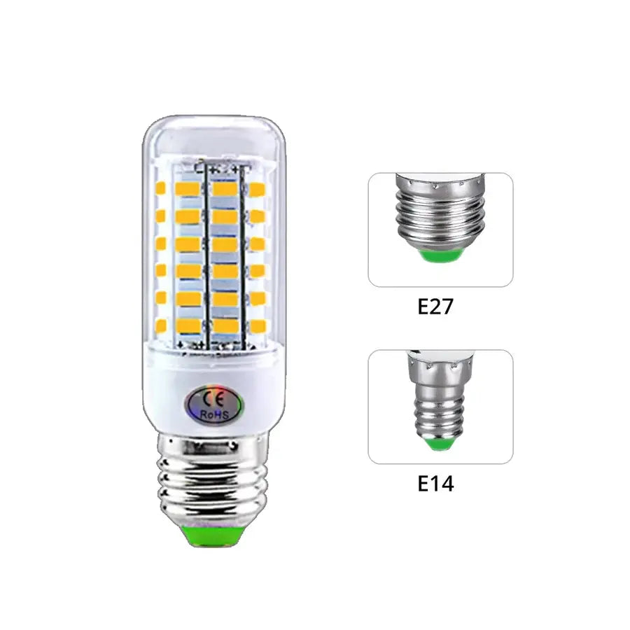E27 LED Lamp E14 LED SMD 5730 220V Corn Light Bulbs 24 36 56 72LEDs Lamparas LED Chandelie For Home Decoration Ampoule Led Light Lighting Depot