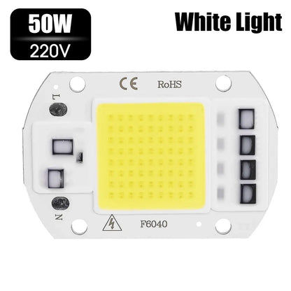 COB Chip LED Lamp 110V 220V 20W 30W 50W Smart IC No Need Driver Lampada LED Bulb Lamp for Flood Light Spotlight DIY Lighting Lighting Depot