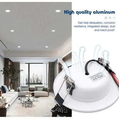 LED Downlight 5W 9W DC12V 24V Panel Down Lights Spotlight 12W 15W 18W AC220V 110V Recessed Ceiling Lamps For Home Illumination Lighting Depot