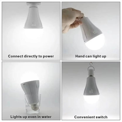 Led Bulb E27 15w With Hook Emergency Rechargeable Bulbs Portable 220v/110v 6500k Living Room Lighting Outdoor Decoration Light Lighting Depot