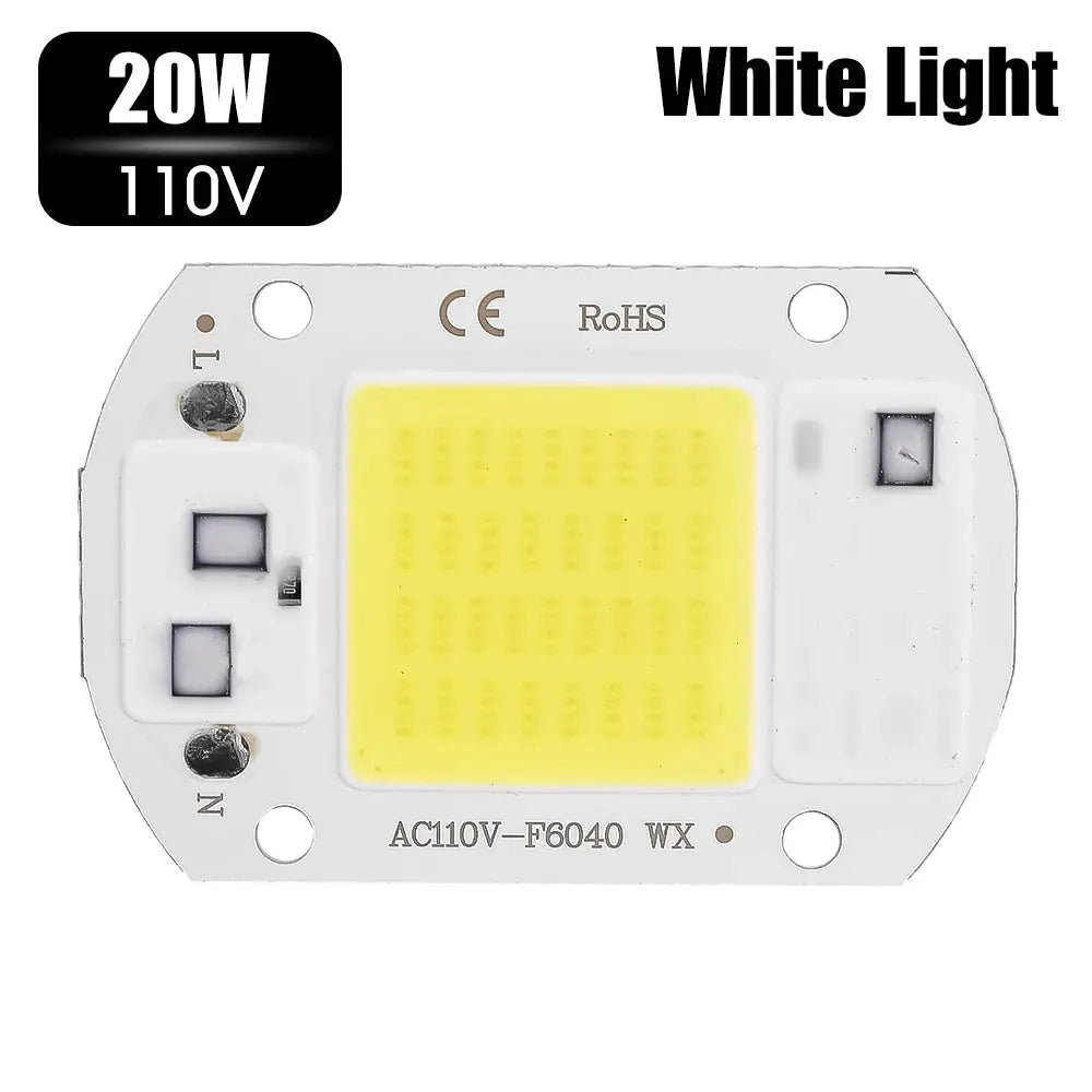 COB Chip LED Lamp 110V 220V 20W 30W 50W Smart IC No Need Driver Lampada LED Bulb Lamp for Flood Light Spotlight DIY Lighting Lighting Depot