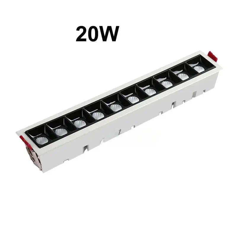 new LED line Downlight Recessed Rectangle Grille Ceiling Lamp 10W 20W 30W AC85~265V LED Spot Light For Home Shop Decor Living The Lighting Depot