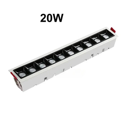 new LED line Downlight Recessed Rectangle Grille Ceiling Lamp 10W 20W 30W AC85~265V LED Spot Light For Home Shop Decor Living The Lighting Depot