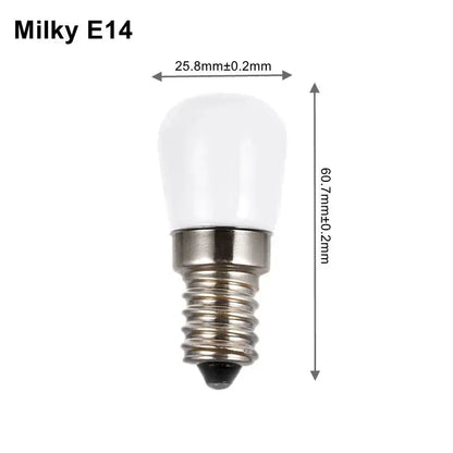 Mini 2W LED Light Bulbs E14 E12 T22 220V 110V 12V 24V 2835 SMD Refrigerator Lamp Screw Bulb For Refrigerator Freezer Lighting Depot