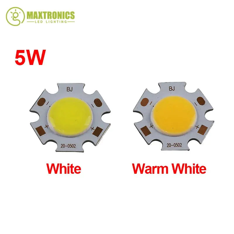 10pcs/lot 3W / 5W / 7W COB High Power LED Bead Lamp Chip White Warm White Light 270~300Lum 350mA LED Chip Lamp Lighting Depot