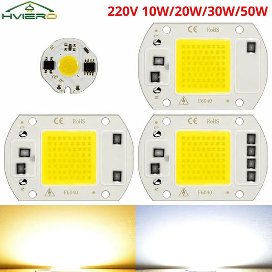 1/5PCS COB Chip LED Lamp 220V 10W 20W 30W 50W Smart IC Driver Lampada LED Bulb Lamps For Flood Light Spotlight Diy Lighting Lighting Depot