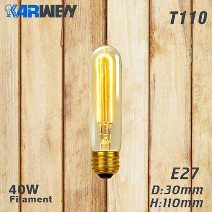 Edison Bulb E27 Incandescent Retro Lamp 40W 220V ST64 A19 T45 T10 G80 G95 Antique Vintage Bulb Edison Lamp filament Light bulb Lighting Depot