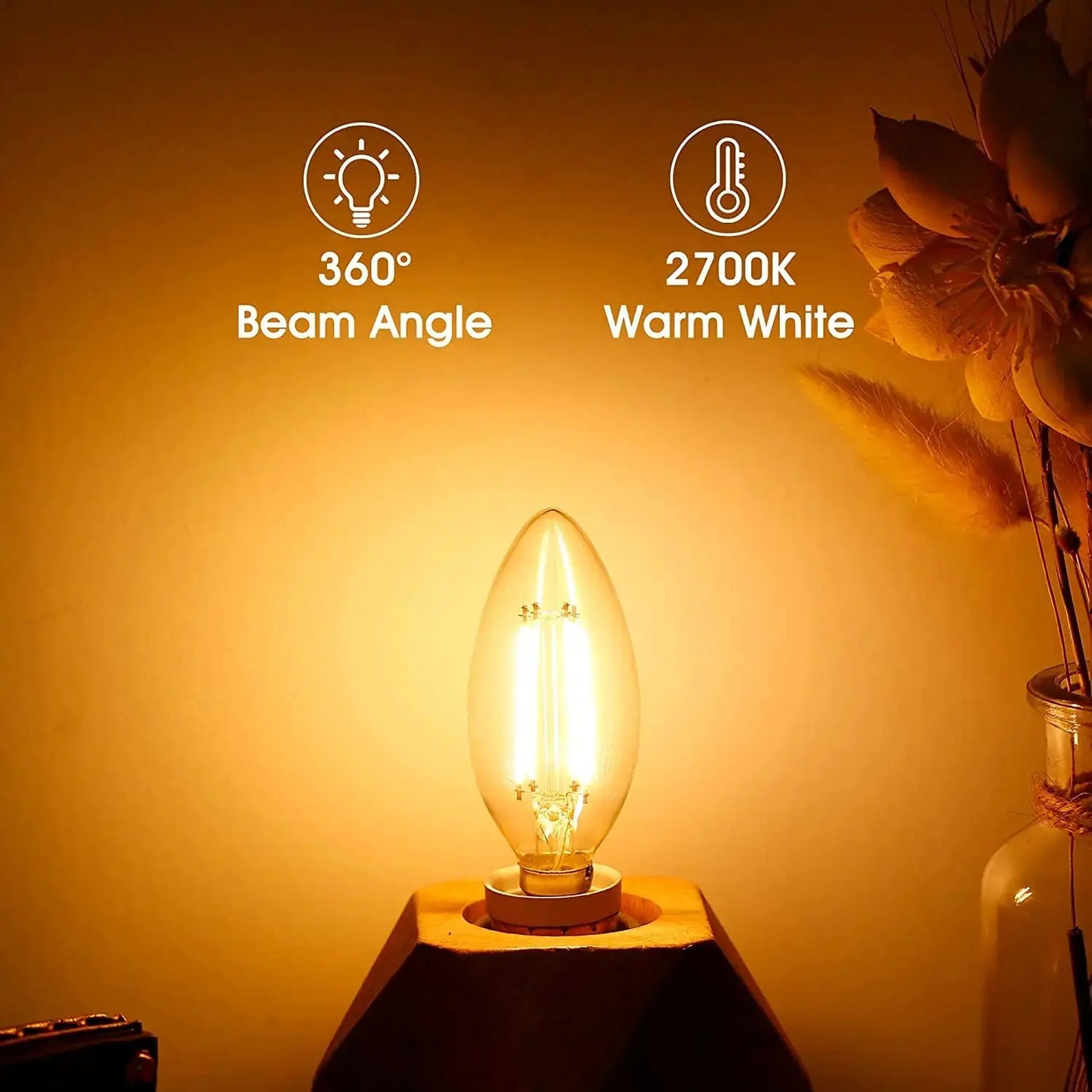 C35 6W Dimmable Led Bulb E12 E14 Filament Candle Light Bulb 2700k 6000k Cold Warm White Edison Retro Candelabra Antique Led Lamp The Lighting Depot