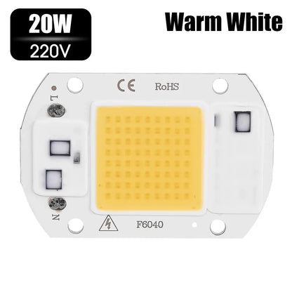 COB Chip LED Lamp 110V 220V 20W 30W 50W Smart IC No Need Driver Lampada LED Bulb Lamp for Flood Light Spotlight DIY Lighting Lighting Depot