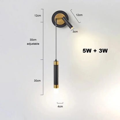 Nordic LED wall lamp 5W 3W sconces lights 2 in 1 chandeliers and spotlight indoor lighting home decor for living room bedroom Lighting Depot