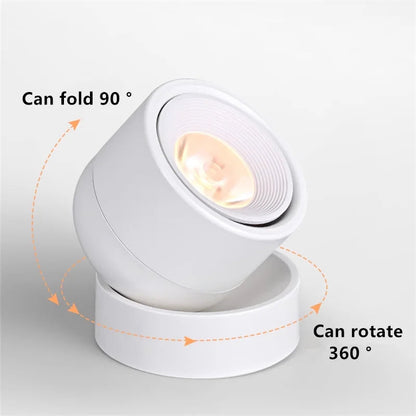 360 ° Rotatable And Foldable LED Downlights Dimmable 7W10W12W15W20W Surface Mounted Ceiling Lamp COB Spotlight AC85V-260V CRI 98 Lighting Depot