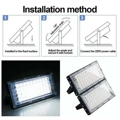 50W LED Flood Light Outdoor Lighting 220V 240V Floodlight Waterproof IP65 Reflector Projecteur LED Exterieur Focus Spotlight Lighting Depot