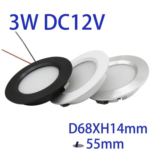 Dimmable 3W 5W 12V 24V LED Spotlight Ultra-thin 14mm 2inch Recessed Ceiling Lamp D55mm House Hotel Living Room Bulb Downlight The Lighting Depot