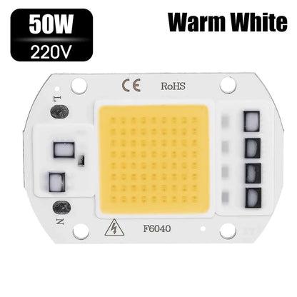 COB Chip LED Lamp 110V 220V 20W 30W 50W Smart IC No Need Driver Lampada LED Bulb Lamp for Flood Light Spotlight DIY Lighting Lighting Depot