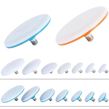 LED Bulb AC 220v E27 Base Household Energy Saving Lamp 15W Indoor Lighting Flying Saucer Light 6500k Ceiling Lamp Garage Light Lighting Depot