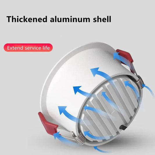 Dimmable Recessed LED Downlight 7W 9W 12W 15W 20W 24W Anti-Glare LED Ceiling Lamps LED Spot Lights Sitting Room Bedroom Foyer Lighting Depot