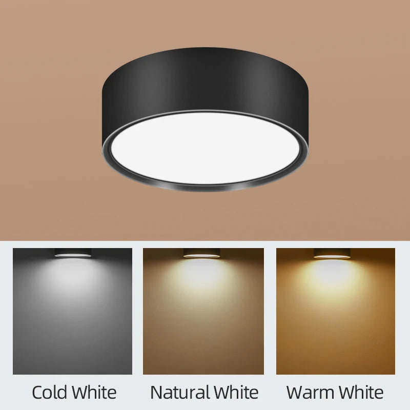 LED Ceiling Lighting 10W Surface Mounted Downlight Ceiling Lamp for Living Room Spotlight Panel Lights Kitchen Lamp AC110-265V Lighting Depot