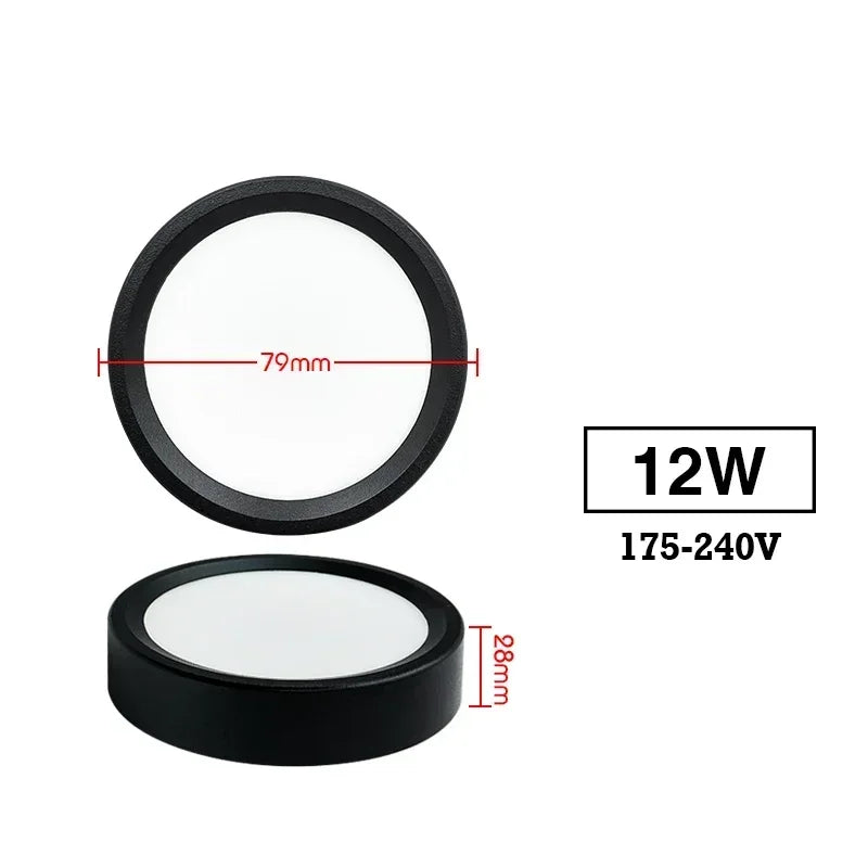 LED Downlight 9W 12W 15W 18W Surface Ceiling Lamp AC 220V 230V Round LED Panel Down Lights Spotlight For Living Room Lighting Lighting Depot