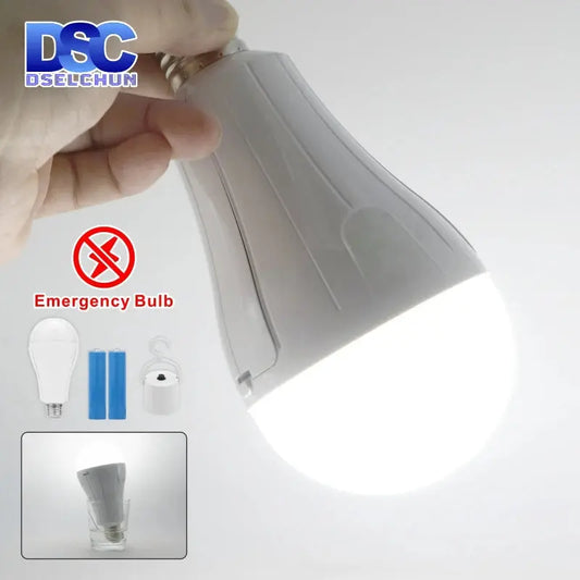 LED Emergency Light Bulb E27 15w 1600mAh 85-265V Rechargeable Bulb for Home Power Failure Camping Tent Porch Garden Lamp Lighting Depot