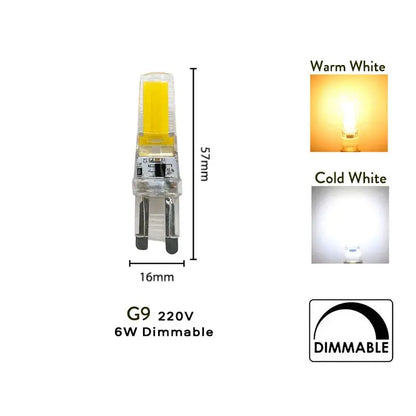 5Pcs Dimmable G4 G9 COB LED Light Bulbs 12V 220V Volt 3W 6W Lamp Replace 40W Incandescent Halogen Chandelier Lighting Decorative Lighting Depot