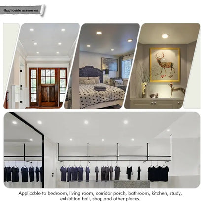 2pcs LED Downlight 5W 7W 9W 12W 15W AC220V Round Recessed Led Spotlight Aluminum Lighting Bedroom Kitchen Indoor Celling Lamp Lighting Depot