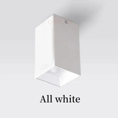 Square Surface Dimmable LED COB Downlight spotlight 7W10W 15W 18W AC110V 220V indoor lighting No opening LED Ceiling Spot lights The Lighting Depot