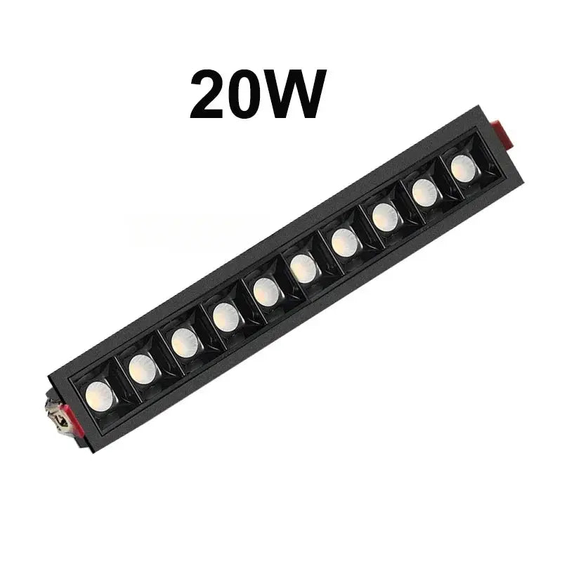 new LED line Downlight Recessed Rectangle Grille Ceiling Lamp 10W 20W 30W AC85~265V LED Spot Light For Home Shop Decor Living The Lighting Depot