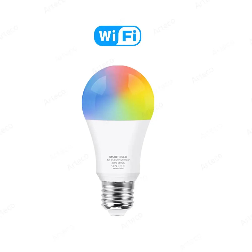 Tuya Wifi Smart Bulb Alexa Lamp 15W 18W Zigbee E27 RGB WW CW Smart Led Light Bulbs For Google Assistant Smart Life App Home Deco Lighting Depot