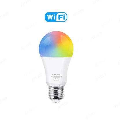 Tuya Wifi Smart Bulb Alexa Lamp 15W 18W Zigbee E27 RGB WW CW Smart Led Light Bulbs For Google Assistant Smart Life App Home Deco Lighting Depot