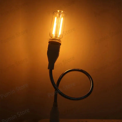 LED Night Light A set of Light Bulbs USB Bendable Night Light USB Metal Hose And Night Light Bulb Purple Pink Blue Green Lighting Depot