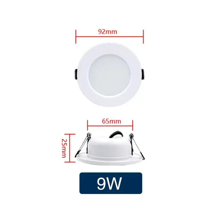 LED Downlight 5W 9W DC12V 24V Panel Down Lights Spotlight 12W 15W 18W AC220V 110V Recessed Ceiling Lamps For Home Illumination Lighting Depot