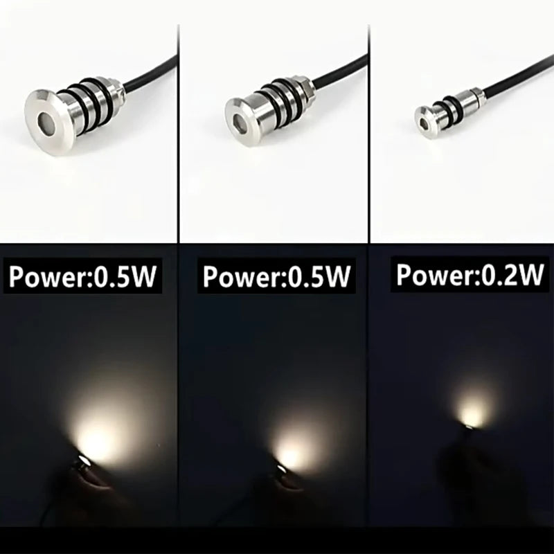 Mini LED IP68 Waterproof Stainless Steel Pool Light DC12V 24V Stairway Passage Garden Terrace Spotlights Underground Lights