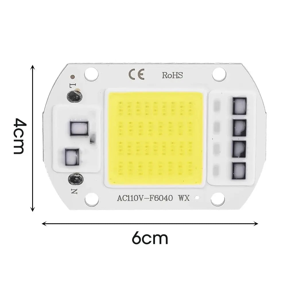 COB Chip LED Lamp 110V 220V 20W 30W 50W Smart IC No Need Driver Lampada LED Bulb Lamp for Flood Light Spotlight DIY Lighting Lighting Depot