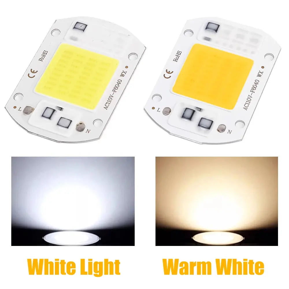 COB Chip LED Lamp 110V 220V 20W 30W 50W Smart IC No Need Driver Lampada LED Bulb Lamp for Flood Light Spotlight DIY Lighting Lighting Depot