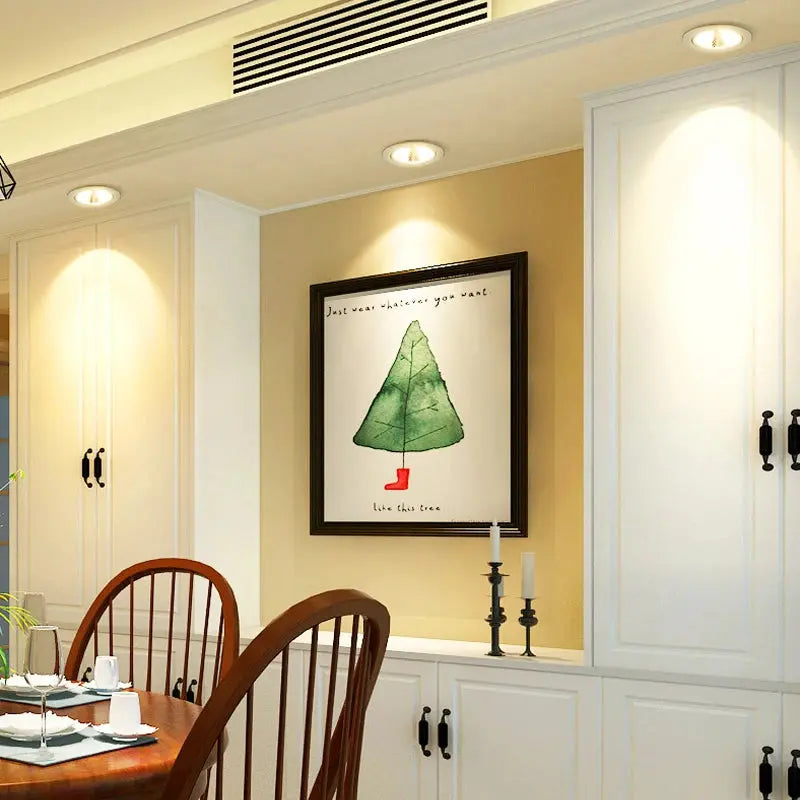 Dimmable LED COB Spotlight Ceiling lamp AC85-265V 5w7w9w12w15w18w Aluminum Recessed Downlight Round Panel Light Indoor Lighting The Lighting Depot