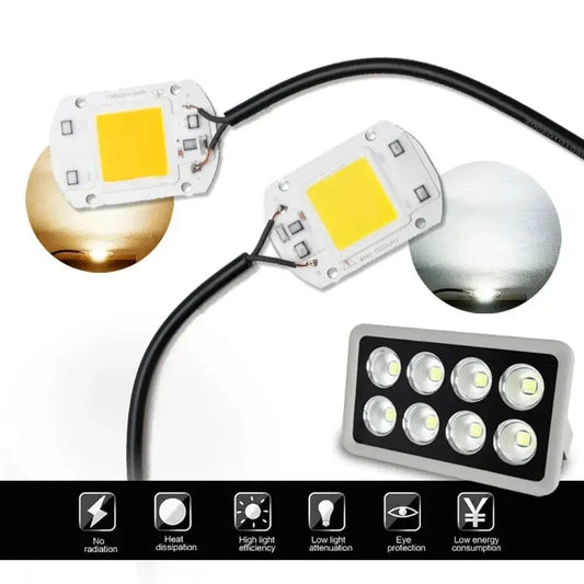 COB LED Chip Lamp Bead 20W 30W 50W LED Module 220V 110V Smart IC No Need Driver For DIY Flood Light Spotlight Led Matrix Outdoor Lighting Depot