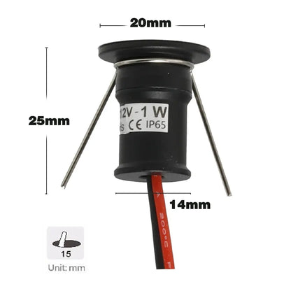 LED Mini Spot Light Recessed Ceiling Downlight DC12V 1W Spotlight 15mm Bedroom Kitchen Spot Light Staircase Cabinet Lights The Lighting Depot