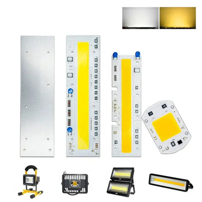 Led Lamp Chip AC 110V 220V COB Beads 30W 50W 70W 100W 150W Lampada Input DIY No Driver LED Bulb Flood Light Spotlight Lighting Depot