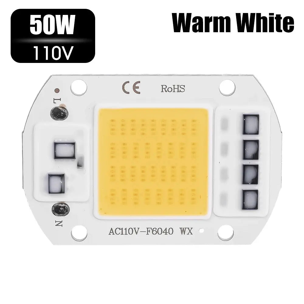 COB Chip LED Lamp 110V 220V 20W 30W 50W Smart IC No Need Driver Lampada LED Bulb Lamp for Flood Light Spotlight DIY Lighting Lighting Depot